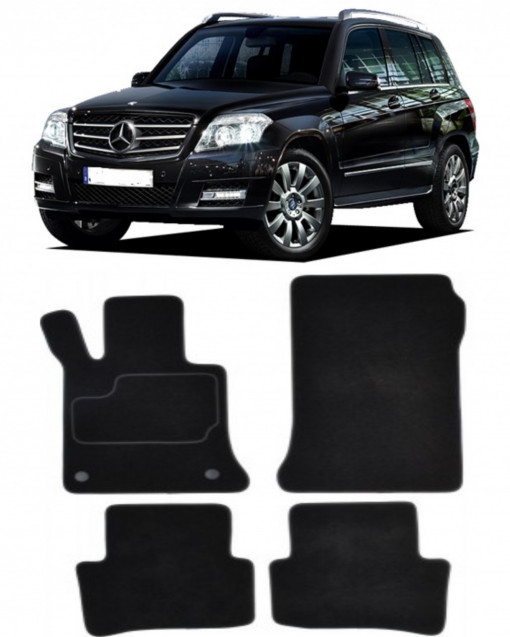 Mercedes GLK-Class X204 Set covorase auto din mocheta premium, dedicate pentru Mercedes GLK-Class X204 Suv fabricat intre 2008-2015, calitate extra