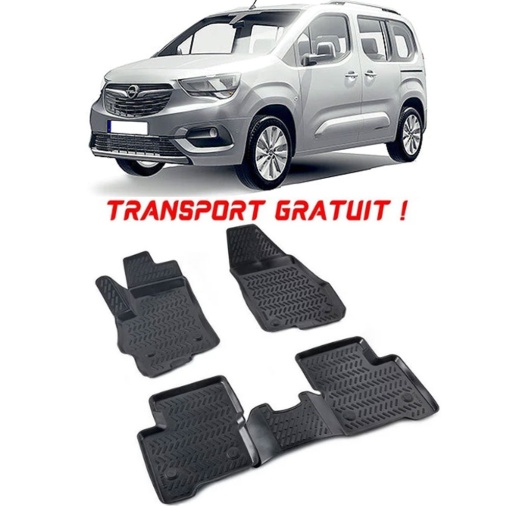 Opel Combo C 2001-2011 Set 4 covorase auto din cauciuc tip tavita premium line 3D - Transport Gratuit!