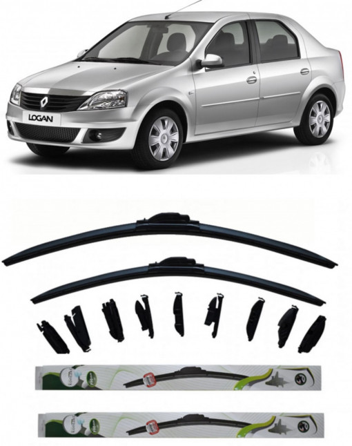 Set 2 stergatoare Kontakt compatibile cu Dacia Logan din 2012-2016 (55 cm/50 cm)