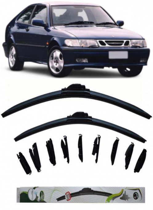 Set 2 stergatoare MultiAdapter 53cm/50cm compatibile cu Saab 9-3 (YS3D) (1998-2002) (53 cm/50 cm)