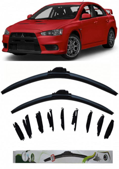 Set 2 stergatoare MultiAdapter 60cm/40cm compatibile cu Mitsubishi LANCER VIII Sportback (CX_A) (2008) (60 cm/40 cm)