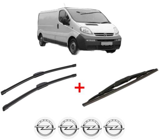 Set 3 stergatoare OPEL VIVARO A Van (X83) din 2001 - 2014, pentru parbriz si luneta fata si spate auto, Bosch Twin, din cauciuc siliconat rezistent, 4 Stickere Auto OPEL