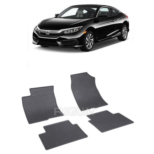 Set 4 covorase Honda Civic 2017-2022, din cauciuc 100%, compatibile cu autoturismul HONDA Civic