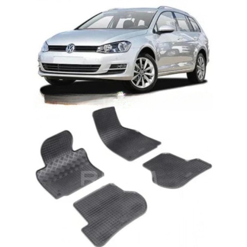 Set 4 covorase Volkswagen Golf Vi 2007-2013, din cauciuc 100%, compatibile cu autoturismul Volkswagen Golf