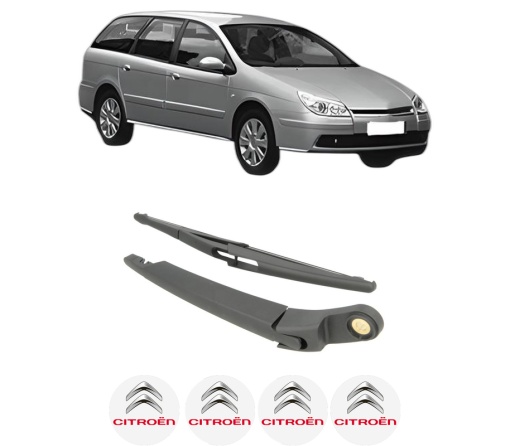 Set brat stergator spate cu lamela pentru CITROEN C5 II Break (RE_) din 2004-2008, pentru spate, din cauciuc siliconat rezistent, 4 stickere auto CITROEN