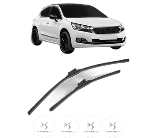 Set stergatoare DS DS 4 II (FR_, FB_, F3_) din 2021-2024, pentru parbriz auto, 2 bucati, Bosch Aerotwin, din cauciuc siliconat rezistent, 4 Stickere Auto DS