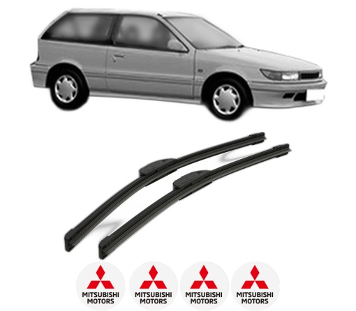 Set stergatoare MITSUBISHI LANCER IV Hatchback (C6_A, C7_A) din 1992, pentru parbriz auto, 2 bucati, Bosch Aerotwin Retrofit, din cauciuc siliconat rezistent, 4 Stickere Auto MITSUBISHI
