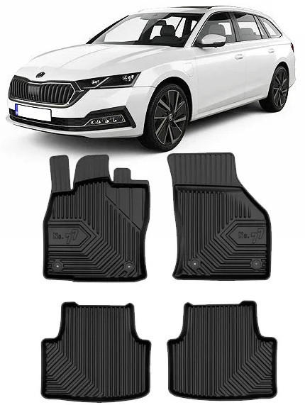 Skoda Octavia IV Din 06.2020 - Prezent, Combi , Set Covorase Auto Tip Tavita Premium 3D, din cauciuc