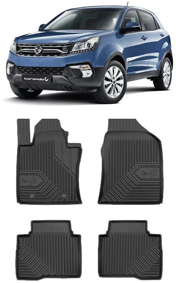 Ssang Yong Korando IV Din 09.2019 - Prezent, Suv , Set Covorase Auto Tip Tavita Premium 3D, din cauciuc