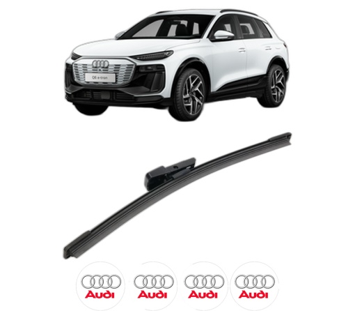 Stergator lamela spate AUDI Q6 E-TRON (GFB) din 2024, pentru luneta auto, Bosch Aerotwin, din cauciuc siliconat rezistent, 4 Stickere Auto AUDI