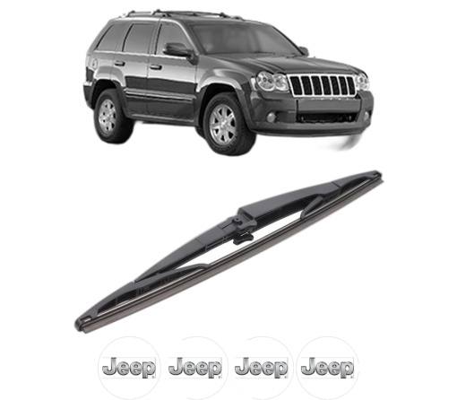 Stergator lamela spate JEEP GRAND CHEROKEE III (WH, WK) din 2005 - 2010, pentru luneta auto, Bosch Twin, din cauciuc siliconat rezistent, 4 Stickere Auto JEEP