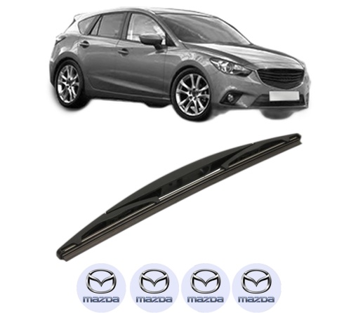 Stergator lamela spate MAZDA 3 (BM, BN) din 2013 - 2019, pentru luneta auto, Bosch Twin, din cauciuc siliconat rezistent, 4 Stickere Auto MAZDA
