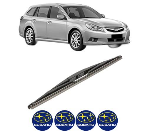 Stergator lamela spate SUBARU LEGACY V Estate (BR) din 2009 - 2014, pentru luneta auto, Valeo Silencio, din cauciuc siliconat rezistent, 4 Stickere Auto SUBARU