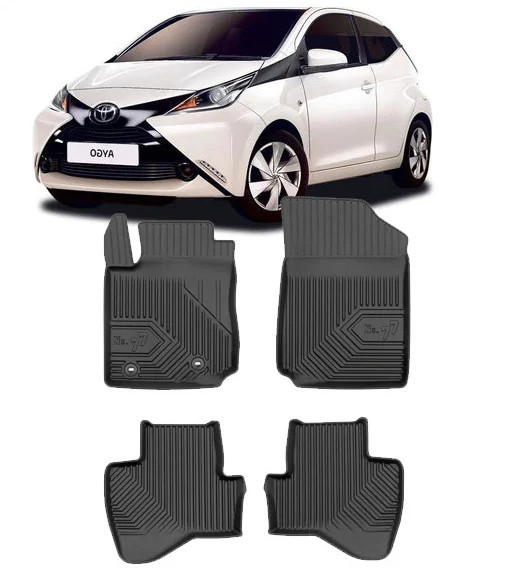 Toyota Aygo II Din 07.2014 - Prezent, Hatchback , Set Covorase Auto Tip Tavita Premium 3D, din cauciuc