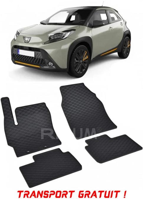 Toyota Aygo X fabricat din 04.2022 - Prezent, Suv, set covorase auto dedicate, din cauciuc 100% Premium - Transport Gratuit