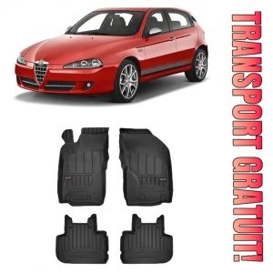 Alfa Romeo 147, Hatchback, Din 2001 - 2010 , Set Covorase Auto Tip Tavita Premium 3D, din cauciuc