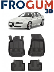 Alfa Romeo 159, Sedan, Din 09.2005 - 2011 , Set Covorase Auto Tip Tavita Premium 3D, din cauciuc accesorii pentru autoturismul tau - masina v172805