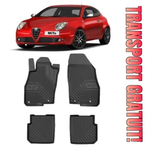 Alfa Romeo Mito Din 09.2008 - 12.2018, Hatchback , Set Covorase Auto Tip Tavita Premium 3D, din cauciuc