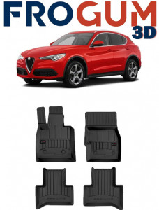 Alfa Romeo StelVIo, Suv, Din 01.2017 - Prezent , Set Covorase Auto Tip Tavita Premium 3D, din cauciuc accesorii pentru autoturismul tau - masina v174201