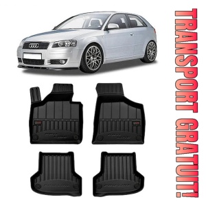 Audi A3 8P, Hatchback, Din 05.2003 - 01.2013 , Set Covorase Auto Tip Tavita Premium 3D, din cauciuc