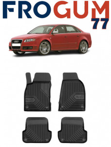 Audi A4 Rs4 Quattro Din 2006 - 2008, Sedan , Set Covorase Auto Tip Tavita Premium 3D, din cauciuc accesorii pentru autoturismul tau - masina v162168