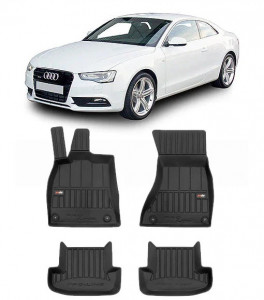 Audi A5 8T3 Din 01.2008 - 09.2016, Coupe , Set Covorase Auto Tip Tavita Premium 3D, din cauciuc accesorii pentru autoturismul tau - masina v164823