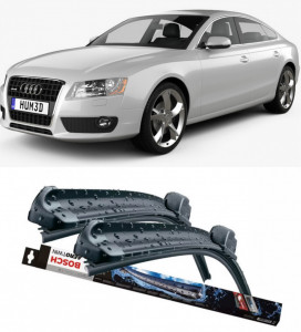 Audi A5 Sportback Set 2 stergatoare parbriz Bosch Bosch Aerotwin 60 cm/50 cm compatibile cu Audi A5 Sportback (8Ta) din 2009-2017 (60 cm / 50 cm) accesorii pentru autoturismul tau - masina v136432