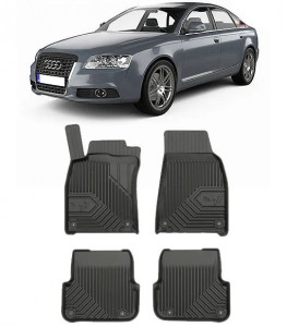 Audi A6 C6 Din 03.2006 - 2011, Sedan , Set Covorase Auto Tip Tavita Premium 3D, din cauciuc accesorii pentru autoturismul tau - masina v165860