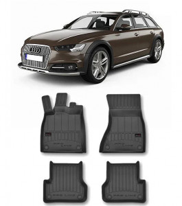 Audi A6 C7, Combi, Din 09.2011 - 08.2018 , Set Covorase Auto Tip Tavita Premium 3D, din cauciuc accesorii pentru autoturismul tau - masina v173888