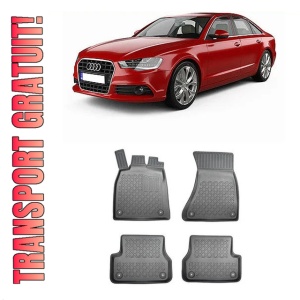 Audi A6 C7, Sedan, Din 03.2011 - 05.2018 , Set Covorase Auto Tip Tavita Premium 3D, din cauciuc