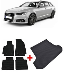 Audi A6 C8 din 09.2018 - Prezent Combi *2 , Set Covorase + tavita portbagaj auto - Img 2