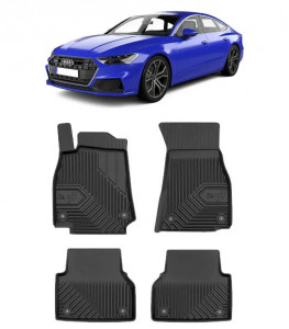Audi A7 C8 Din 02.2018 - Prezent, Sportback , Set Covorase Auto Tip Tavita Premium 3D, din cauciuc accesorii pentru autoturismul tau - masina v168603