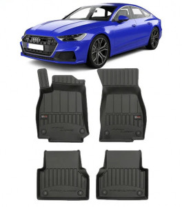 Audi A7 C8, Sportback, Din 02.2018 - Prezent , Set Covorase Auto Tip Tavita Premium 3D, din cauciuc accesorii pentru autoturismul tau - masina v171462