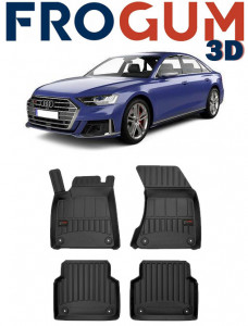 Audi A8 D4, Sedan, Din 01.2010 - 09.2013 , Set Covorase Auto Tip Tavita Premium 3D, din cauciuc accesorii pentru autoturismul tau - masina v173755