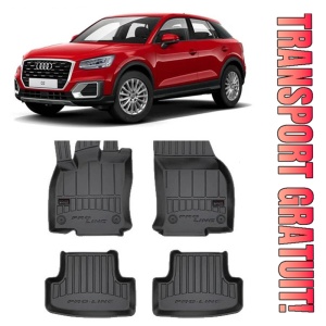Audi Q2, Suv, Din 10.2016 - Prezent , Set Covorase Auto Tip Tavita Premium 3D, din cauciuc