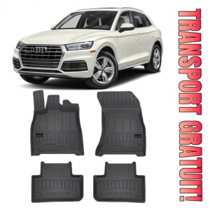 Audi Q5 Fy, Suv, Din 01.2017 - Prezent , Set Covorase Auto Tip Tavita Premium 3D, din cauciuc