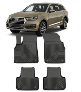 Audi Q7 4M Din 06.2015 - Prezent, Suv , Set Covorase Auto Tip Tavita Premium 3D, din cauciuc accesorii pentru autoturismul tau - masina v165595