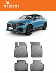 Audi Q8 4M, Suv, Din 07.2018 - Prezent , Set Covorase Auto Tip Tavita Premium 3D, din cauciuc accesorii pentru autoturismul tau - masina v173545