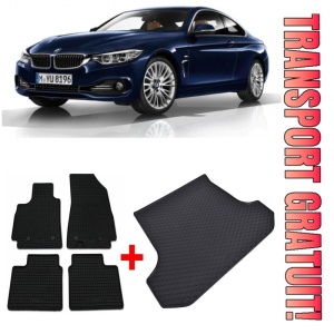 BMW G22 Set Covorase + tavita portbagaj auto BMW Seria 4 G22 fabricatie 10.2020 - prezent, caroserie coupe