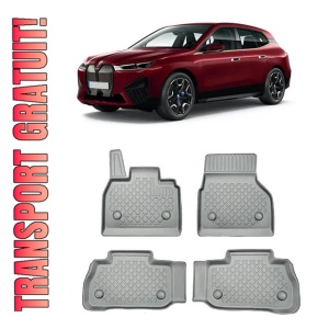 Bmw IX (I20) Electric Din 11.2021 - Prezent, Suv , Set Covorase Auto Tip Tavita Premium 3D, din cauciuc
