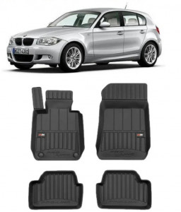 Bmw Seria 1 E81 Din 09.2004 - 2013, Hatchback , Set Covorase Auto Tip Tavita Premium 3D, din cauciuc accesorii pentru autoturismul tau - masina v162957