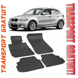 Bmw Seria 1 E87, Hatchback, fabricat din 09.2004 - 2011, 3 Usi, set covorase auto dedicate, din cauciuc 100% Premium