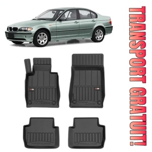 Bmw Seria 3 E46 Din 1998 - 02.2005, Sedan, Fara X-DrIVe , Set Covorase Auto Tip Tavita Premium 3D, din cauciuc
