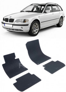 Bmw Seria 3 E46 fabricat din 1998 - 08.2005, Combi, set covorase auto dedicate, din cauciuc 100% Premium accesorii pentru autoturismul tau - masina v149858