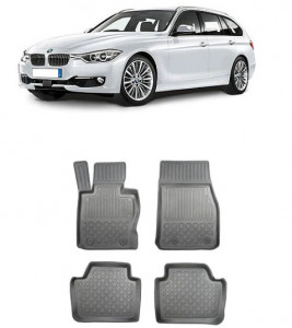 Bmw Seria 3 F31 Din 12.2012 - 02.2019, Combi, X-DrIVe , Set Covorase Auto Tip Tavita Premium 3D, din cauciuc accesorii pentru autoturismul tau - masina v162022