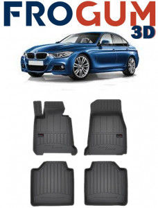 Bmw Seria 3 F34, Gran Turismo, Din 06.2013 - Prezent , Set Covorase Auto Tip Tavita Premium 3D, din cauciuc accesorii pentru autoturismul tau - masina v174289