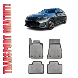 Bmw Seria 3 G20 Phev Din 07.20119 - Prezent, Sedan , Set Covorase Auto Tip Tavita Premium 3D, din cauciuc