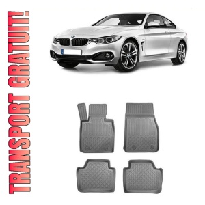 Bmw Seria 4 F36 Din 07.2014 - Prezent, Gran Coupé, Fara X-DrIVe , Set Covorase Auto Tip Tavita Premium 3D, din cauciuc