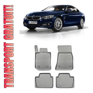 Bmw Seria 4 G22, Coupe, Din 10.2020 - Prezent , Set Covorase Auto Tip Tavita Premium 3D, din cauciuc