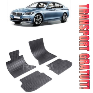 Bmw Seria 5 F10, Sedan, fabricat din 03.2010 - 2013, set covorase auto dedicate, din cauciuc 100% Premium